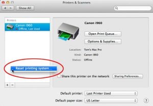 canon printer is not your default printer